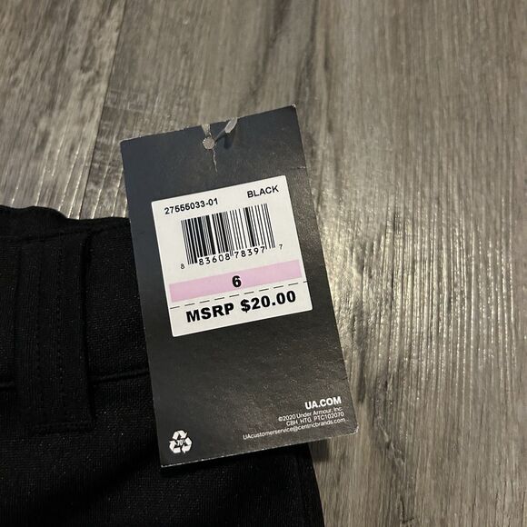 Boys Youth size 6 Under Armour Baseball Pant Black Fitted Belt Loops Uniform - Picture 2 of 6